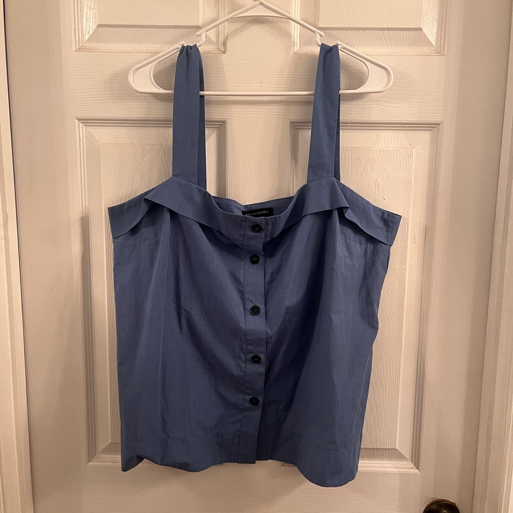 Banana Republic Blue Sleeveless Blouse